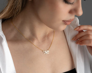 Personalized Hangul Name Necklace, Stainless Steel, Custom Nameplate