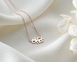 Personalized Hangul Name Necklace, Stainless Steel, Custom Nameplate