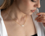 Personalized Hangul Name Necklace, Stainless Steel, Custom Nameplate