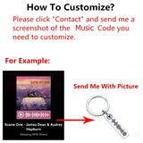Custom Stainless Steel Music Code Keyring Personalized Engraved Lettering