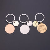 Personalized Laser Printing Calendar Keychain Wedding Date Special Keyring
