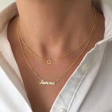 Personalized Layered Letter Necklaces For Women BFF Jewelry Stainless Steel