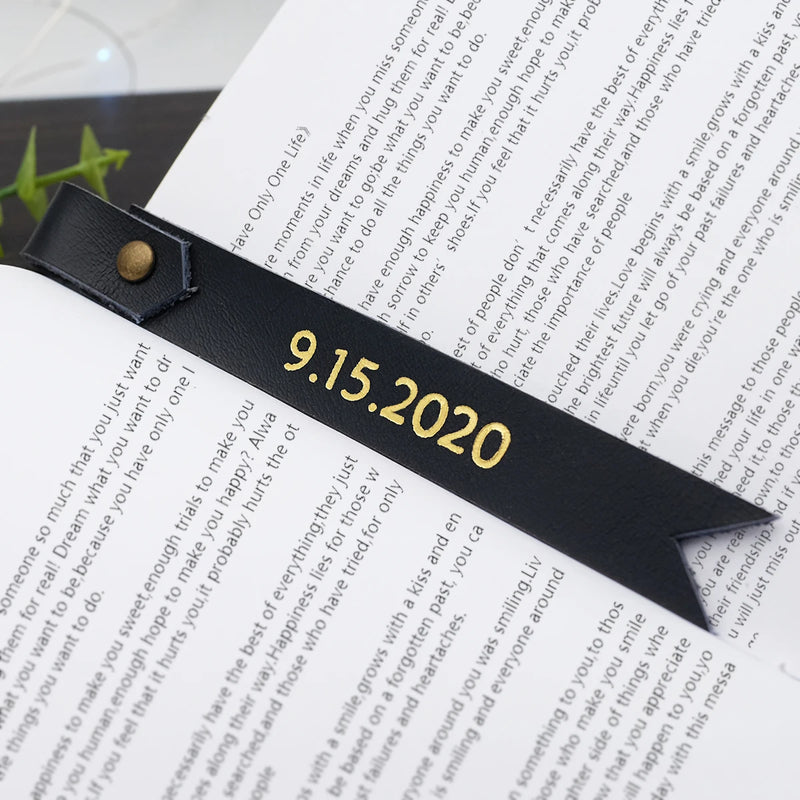 Personalized Leather Bookmark, Book Mark, Name Bookmark, Reading Gift