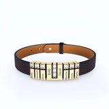Custom Leather Bracelet- Personalized Gift for Him -Name Beads Men Bracelet