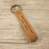 Personalized Leather Keychain Couple House Gift Fathers Gift