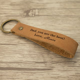 Personalized Leather Keychain Couple House Gift Fathers Gift