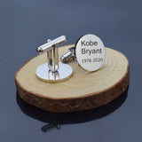 Personalized Letter Carved Men's Cufflinks Metal Suit Shirt Accessories