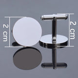 Personalized Letter Carved Men's Cufflinks Metal Suit Shirt Accessories