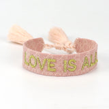 Personalized Cotton Weaving Tassel Bracelet for Women