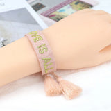 Personalized Cotton Weaving Tassel Bracelet for Women