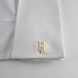 Personalized Initials Cufflinks Stainless Steel Gothic