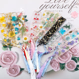 Floral Resin Bookmark With Tassel DIY Natural Dried Flower Bookmarks