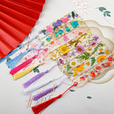 Floral Resin Bookmark With Tassel DIY Natural Dried Flower Bookmarks
