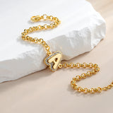 Custom Initial Bracelet with Diamonds, Name Jewelry