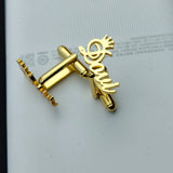 Personalized Name Cufflinks With Crown Men's Jewelry
