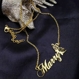 Personalized Letter Necklace Fairy Name Pendant Elves Nameplate Chian