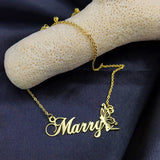 Personalized Letter Necklace Fairy Name Pendant Elves Nameplate Chian