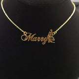Personalized Letter Necklace Fairy Name Pendant Elves Nameplate Chian