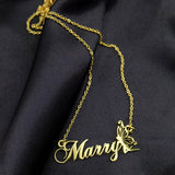 Personalized Letter Necklace Fairy Name Pendant Elves Nameplate Chian