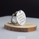 Personalized Letters Engraved Keychain With Simulated Pearls Wing