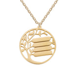 Custom Life Tree Family Names Necklace Stainless Steel Pendant