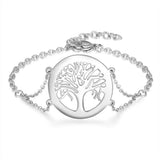 Personalized Life Tree Name Bracelet Stainless Steel Family Names