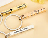 Personalized Coordinates 3D Keychain Engraved Keyring for Couple