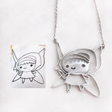 Custom Kids Drawing Necklace - Personalized Art Pendant