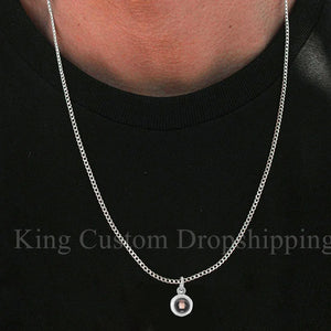 Personalized Men's 925 Silver Chain Necklace Birthday Gift