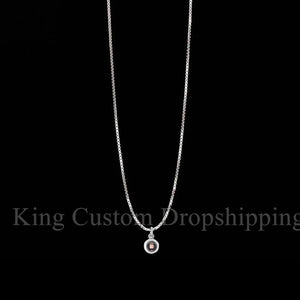 Personalized Men's 925 Silver Chain Necklace Birthday Gift