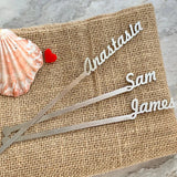 Personalized Gold-plated Stirring Rod, Name Letter Beverage Stirrer