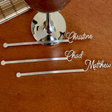 Personalized Gold-plated Stirring Rod, Name Letter Beverage Stirrer