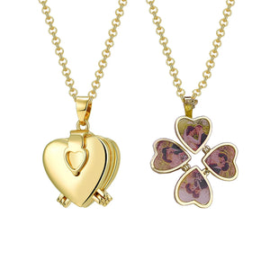 Personalized Love Heart Locket Necklace Vintage Necklaces Women Girls