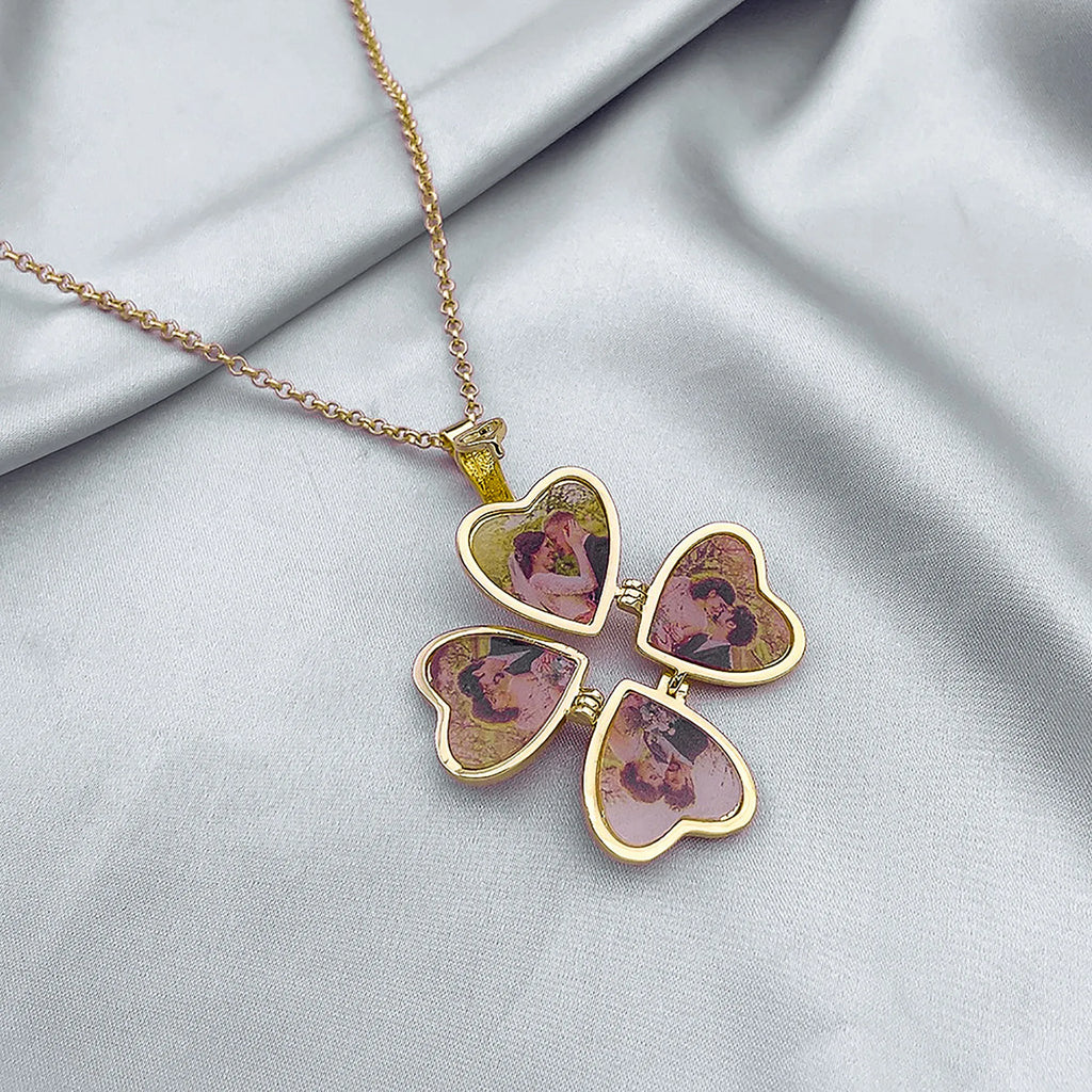 Personalized Love Heart Locket Necklace Vintage Necklaces Women Girls