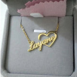 Personalized Love Heart Name Necklace Choker for Women