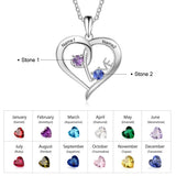 Personalized Love Heart Necklace 925 Sterling Silver Name Necklace