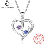 Personalized Love Heart Necklace 925 Sterling Silver Name Necklace