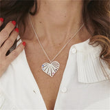 Custom Heart Pendant Necklace with Family Names & Birthstone for Women