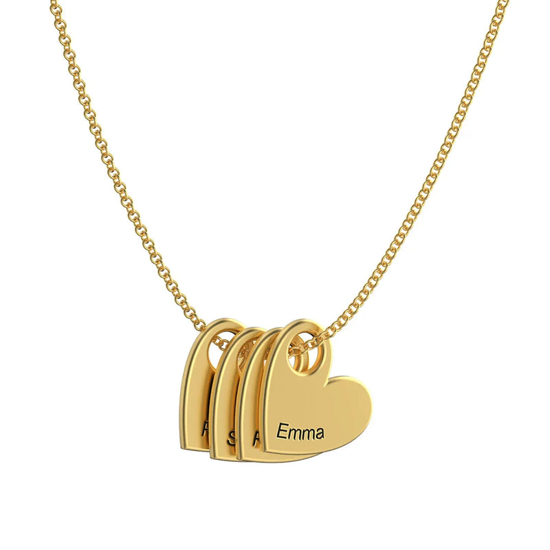 Custom Heart Pendant Necklace Personalized Name for Women