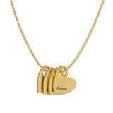 Custom Heart Pendant Necklace Personalized Name for Women