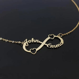 Personalized Love Jewelry Name Letter Quote Infinity Heart Necklaces For Women