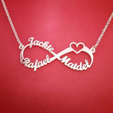Personalized Love Jewelry Name Letter Quote Infinity Heart Necklaces For Women