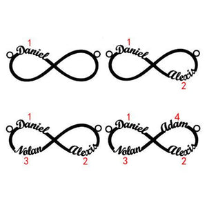 Personalized Love Jewelry Name Letter Quote Infinity Heart Necklaces For Women