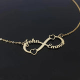 Personalized Love Jewelry Name Letter Quote Infinity Heart Necklaces For Women