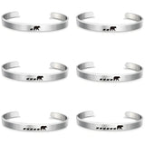 Mama Bear Bangle Bracelet | Engraved Kids Names | Stainless Steel
