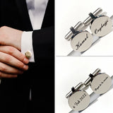 Personalized Man Cufflinks Stainless Steel Shirt Cuff Button Wedding