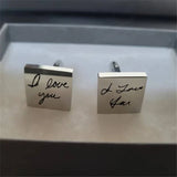 Personalized Man Cufflinks Stainless Steel Shirt Cuff Button Wedding