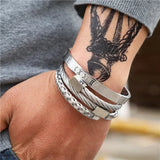 Personalized Roman Alphabet Bracelet Set Men's Classic With Box