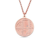 Personalized Map Necklace Pendant Jewelry Neck Chain Women Mom Girl Gift