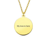 Personalized Map Necklace Pendant Jewelry Neck Chain Women Mom Girl Gift